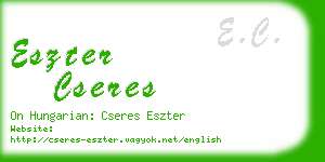 eszter cseres business card